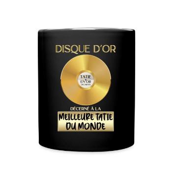 Disque D'Or Meilleure Tatie Du Monde - Mug uni - noir - Devant