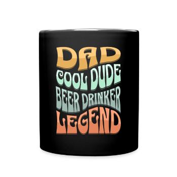 Papa buveur de bière - Mug uni - noir - Devant