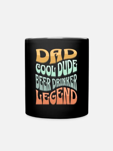 Papa Biertrinker - Tasse einfarbig - Schwarz