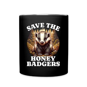 Save Honigdachs - Tasse einfarbig - Schwarz - Vorne