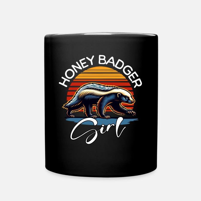 Honey Badger Girl - Tasse einfarbig - Schwarz