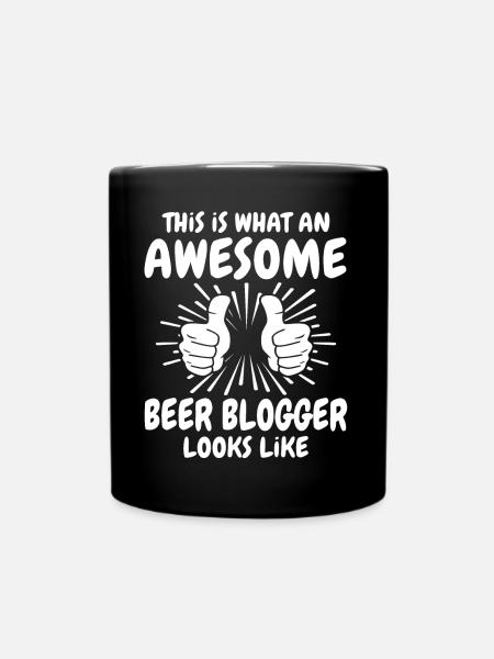 Bier Blogger - Tasse einfarbig - Schwarz