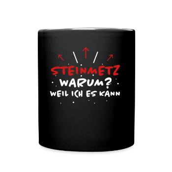 Steinmetz Spruch Beruf Lustiges Steinmetz Geschenk - Tasse einfarbig - Schwarz - Vorne