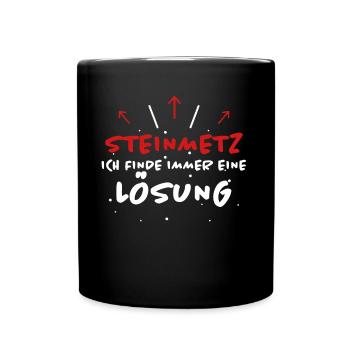 Steinmetz Spruch Beruf Lustiges Steinmetz Geschenk - Tasse einfarbig - Schwarz - Vorne