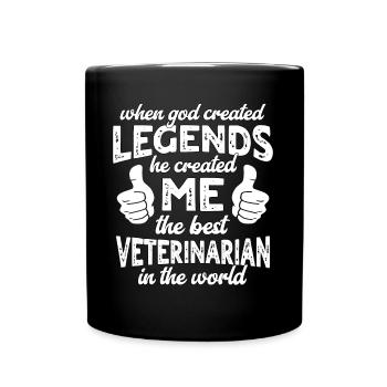 Légende vétérinaire vBest - Mug uni - noir - Devant