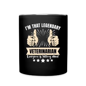 vVétérinaire légendaire - Mug uni - noir - Devant