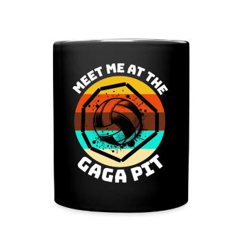 Lustiger Gaga Ball Spruch - Tasse einfarbig - Schwarz - Vorne