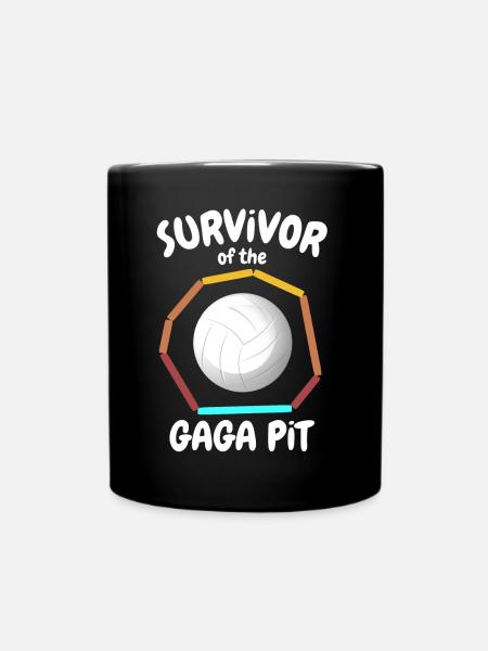 Gaga Ball Sprüche - Tasse einfarbig - Schwarz