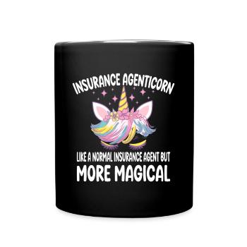 Agent d’assurance ike un Agent normal cadeaux - Mug uni - noir - Devant