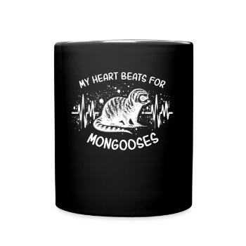 Gamme de cœur de suricate ECG - Mug uni - noir - Devant