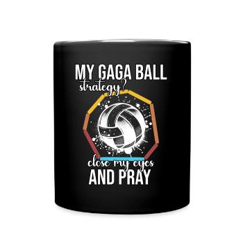 Funny Gaga Ball Saying - Full Colour Mug - black - Front