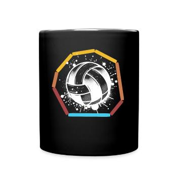 Gaga Ball Herzlinie - Tasse einfarbig - Schwarz - Vorne