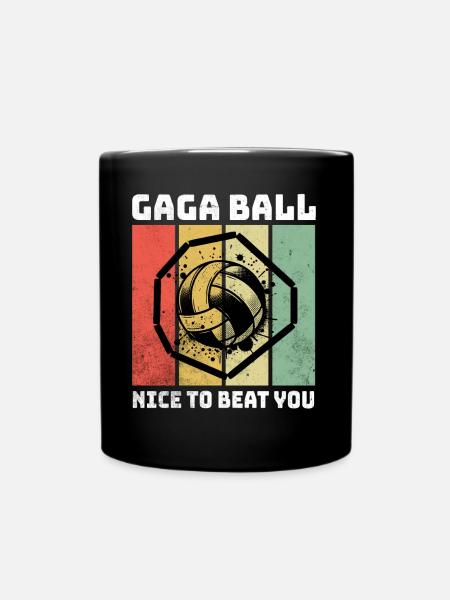 Gaga Ball Sprüche - Tasse einfarbig - Schwarz