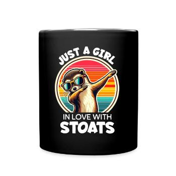 Girl Loves Ermine - Full Colour Mug - black - Front
