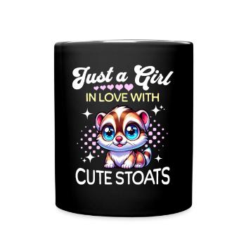 Ermine Girl - Full Colour Mug - black - Front
