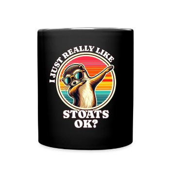 Ich Liebe Hermelin Spruch - Tasse einfarbig - Schwarz - Vorne