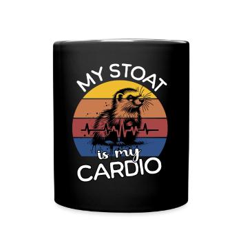 Ermine ECG Ermine Heart Line - Full Colour Mug - black - Front