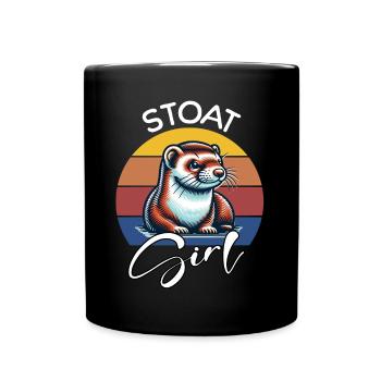 Stoat Girl - Full Colour Mug - black - Front