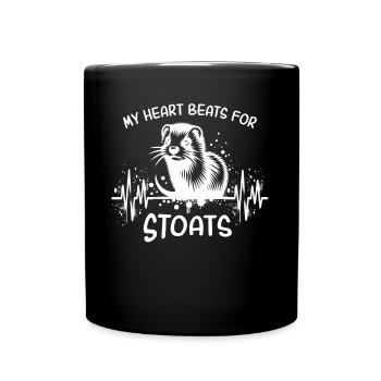 ECG Ermine Heart Line - Full Colour Mug - black - Front