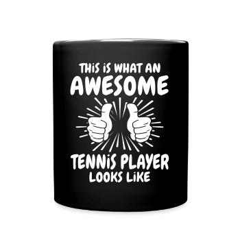 Joueur de tennis - Mug uni - noir - Devant
