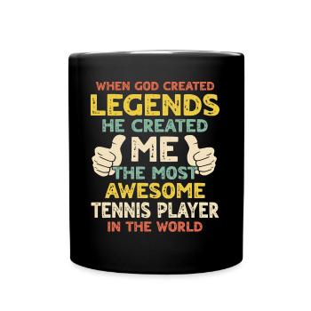 Joueur de tennis - Mug uni - noir - Devant
