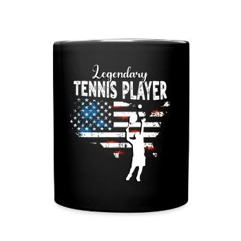 Joueur de tennis - Mug uni - noir - Devant