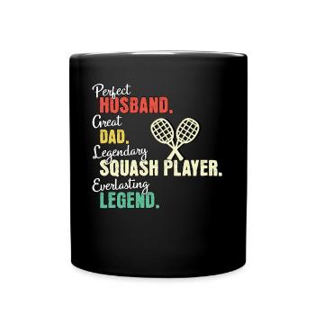Papa joueur de squash - Mug uni - noir - Devant