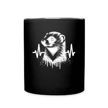 Marder Cardio - Tasse einfarbig - Schwarz - Vorne
