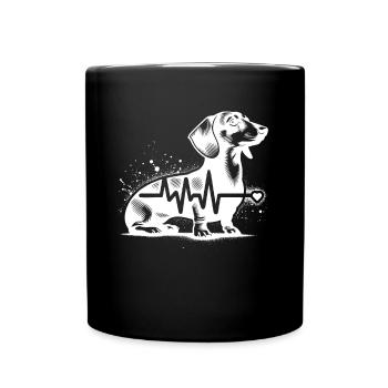 Teckel Cardio - Mug uni - noir - Devant