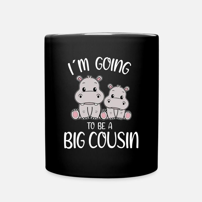 Promoted To Big Cousin Hippopotamus - Tasse einfarbig - Schwarz