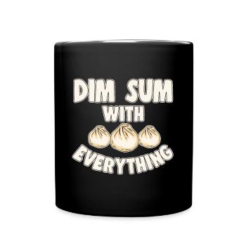 Delicious Asian Food Bao Bun Funny Dim Sum - Full Colour Mug - black - Front