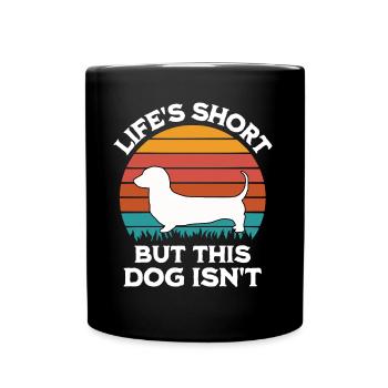 Dicton teckel - Mug uni - noir - Devant