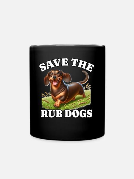 Dachshund Save Dackel - Tasse einfarbig - Schwarz