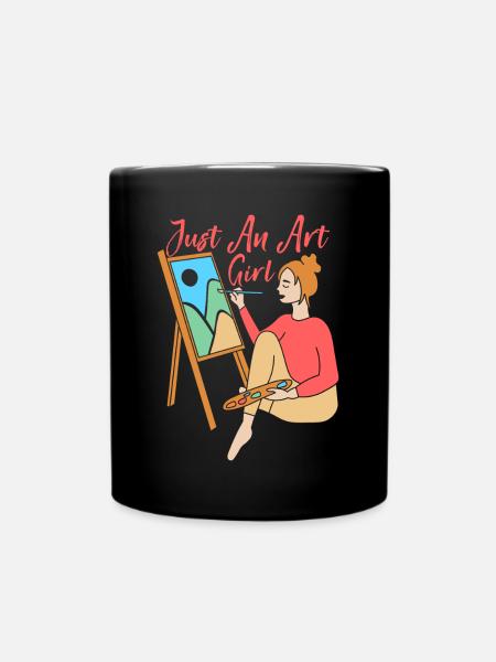 Artiste Peintre Graphique Juste Un Art Girl Cadeaux - Mug uni - noir
