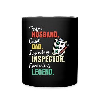Inspektor Papa - Tasse einfarbig - Schwarz - Vorne