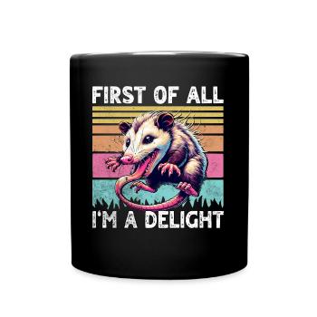 Opossum - Full Colour Mug - black - Front