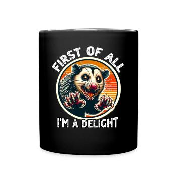 Opossum - Full Colour Mug - black - Front