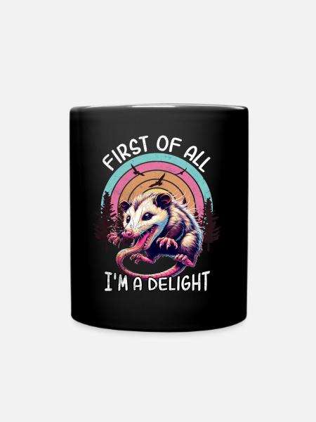 Opossum - Tasse einfarbig - Schwarz
