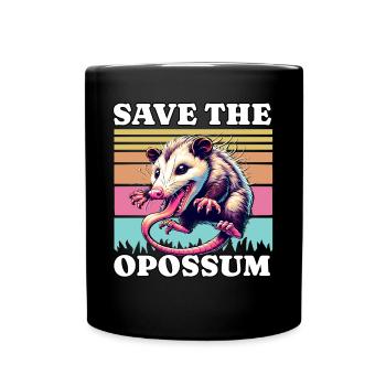 Save Opossum - Full Colour Mug - black - Front