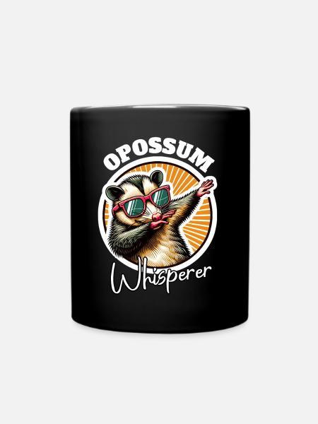 Opossum Flüsterer - Tasse einfarbig - Schwarz
