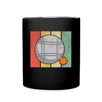 Bocce Ball Retro - Full Colour Mug - black - Front