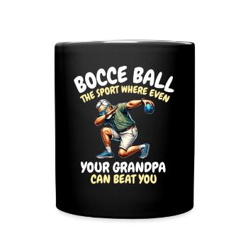 Drôle de dicton de boule de pétanque - Mug uni - noir - Devant
