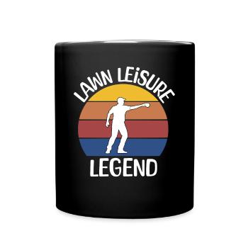 Bocce Ball Spieler - Tasse einfarbig - Schwarz - Vorne