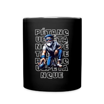 Petanque - Tasse einfarbig - Schwarz - Vorne