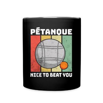 Dictons de pétanque - Mug uni - noir - Devant