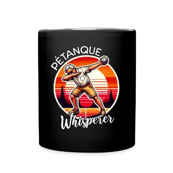 Chuchoteur de pétanque - Mug uni - noir - Devant