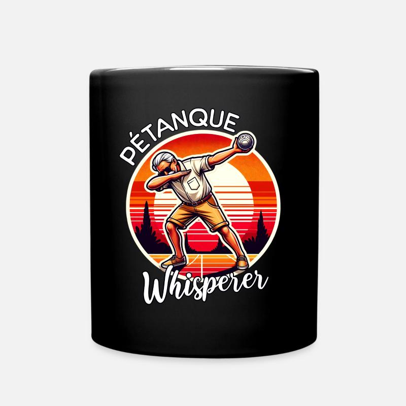 Petanque Flüsterer - Tasse einfarbig - Schwarz
