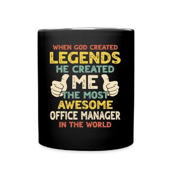 Office Manager - Full Colour Mug - black - Front