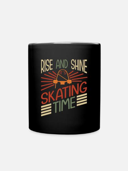 Skateboarding Skateboard Design For Skateboarder - Full Colour Mug - black