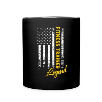 Fitnesstrainer Legende - Tasse einfarbig - Schwarz - Vorne